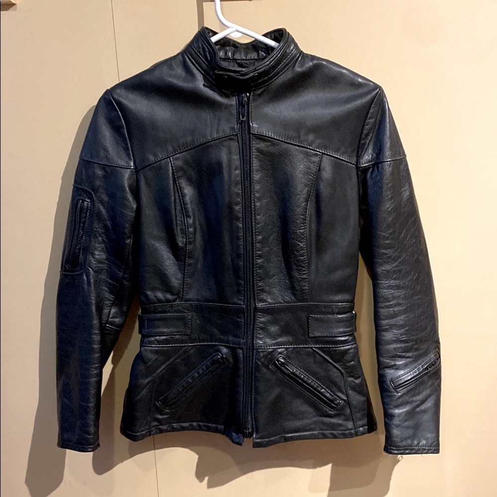 Classic Women's Black Leather Jacket